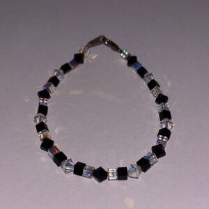 Elegant Black and Silver Bracelet